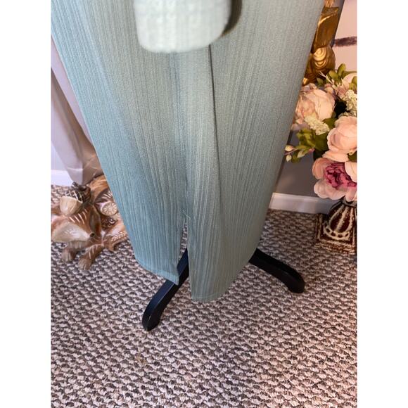 NWT $50 Nine West size XL Sage Green Long Sleeve Midi/Maxi Dress - Picture 5 of 12